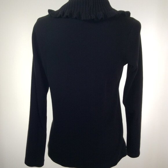 RAFAELLA Womens Top Size Medium Black Long Sleeve - Picture 6 of 12